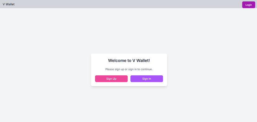 V-Wallet-Web-App Project